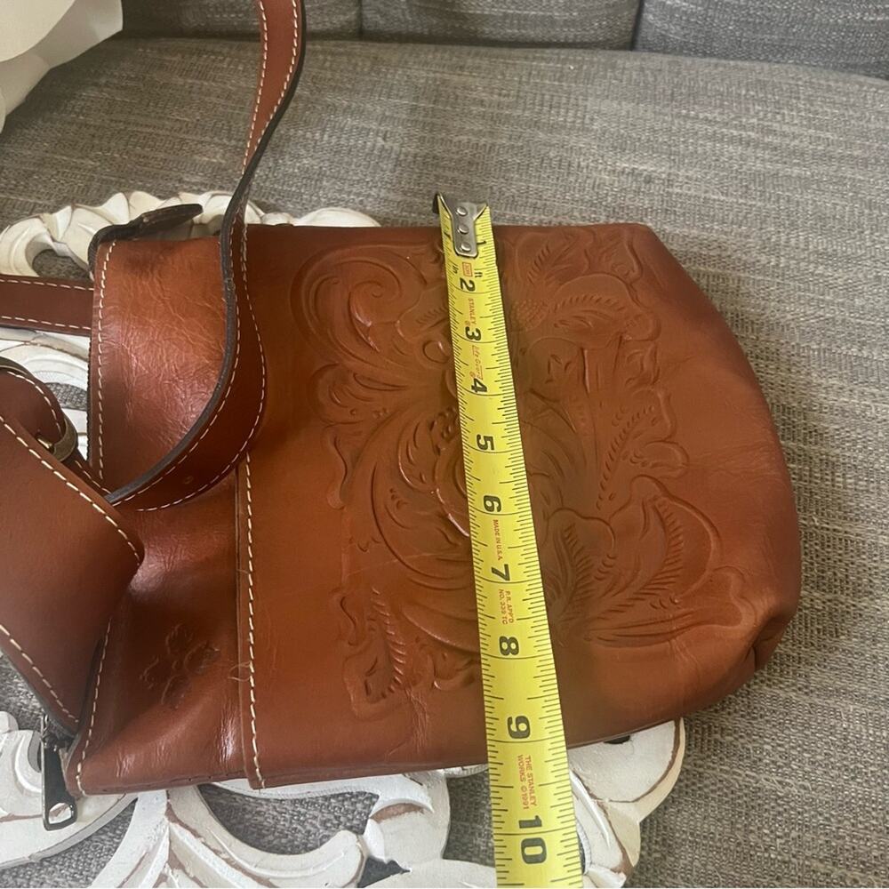 Patricia Nash Brown Leather Crossbody Bag Purse - Picture 3 of 10